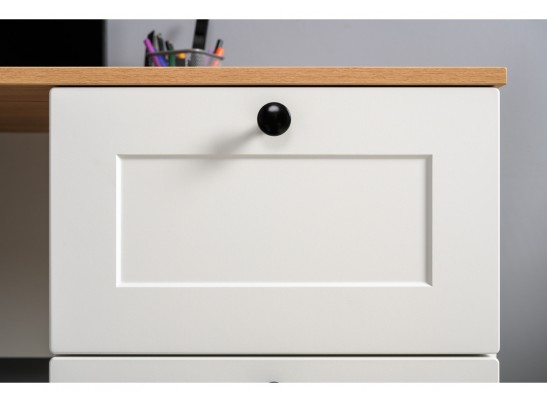 Письменный стол Опра белый шагрень / дуб золотой craft в Ростове-на-Дону