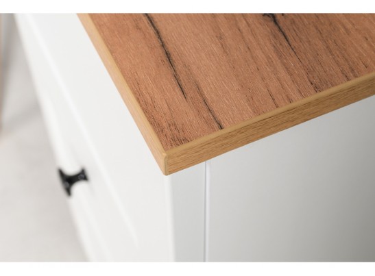 Письменный стол Опра белый шагрень / дуб золотой craft в Ростове-на-Дону