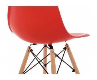 Пластиковый стул Eames PC-015 красный