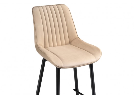 Полубарный стул Седа велюр бежевый / черный в Ростове-на-Дону
