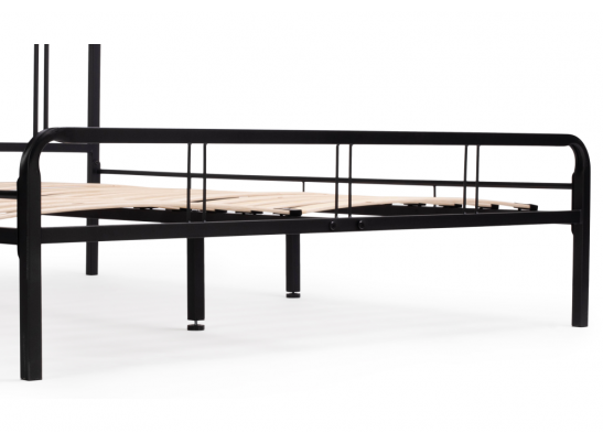 Полутораспальная кровать Рейк 140х200 черная в Ростове-на-Дону