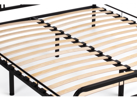 Полутораспальная кровать Рейк 140х200 черная в Ростове-на-Дону