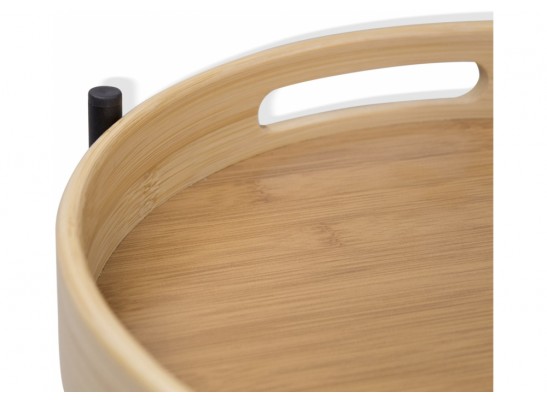 Сервировочный столик SHT-CT30 черный муар / прозрачный лак в Ростове-на-Дону