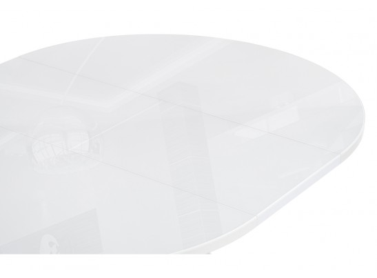 Стеклянный стол Ален 90(120)х90х75 белый в Ростове-на-Дону