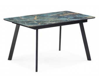 Стеклянный стол Арнот 140 шторм / черный