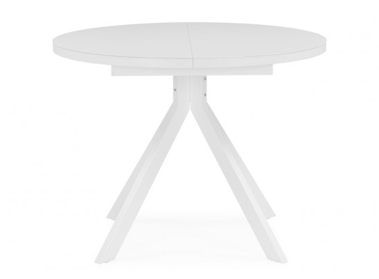 Стеклянный стол Веллор 110(145)х110х78 белый в Ростове-на-Дону