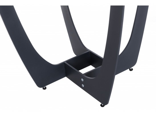 Стеклянный стол Венера 110(148)х110х77 графит / белый мрамор в Ростове-на-Дону