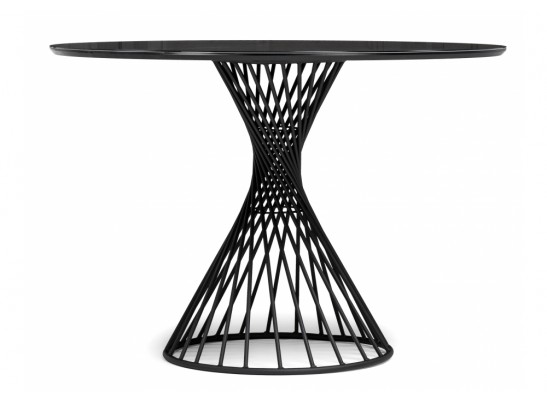 Стеклянный стол Вивиен 110 черный мрамор / черный в Ростове-на-Дону