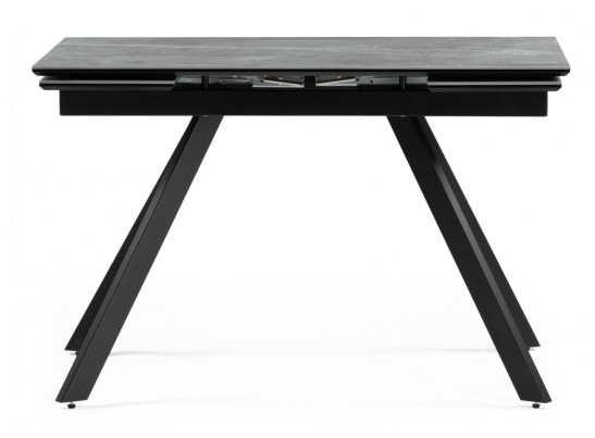 Стол Габбро 120(180)х80х76 серый мрамор / черный в Ростове-на-Дону