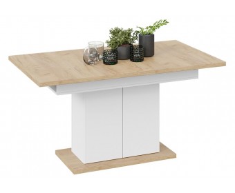 Стол на тумбе Детройт Тип 1 белый / дуб крафт золотой