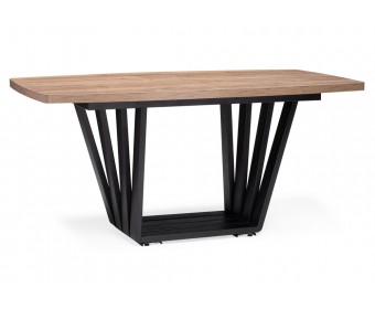 Стол на тумбе Эудес дуб галифакс табак / черный