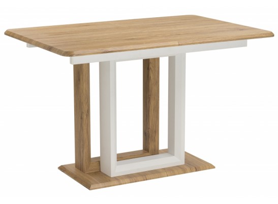 Стол на тумбе Санса 120(160)х80х76 дуб монтана / белая шагрень в Ростове-на-Дону