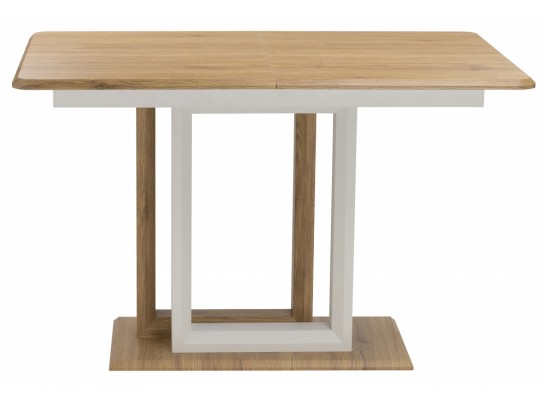 Стол на тумбе Санса 120(160)х80х76 дуб монтана / белая шагрень в Ростове-на-Дону