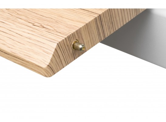 Стол на тумбе Санса 120(160)х80х76 дуб монтана / белая шагрень в Ростове-на-Дону