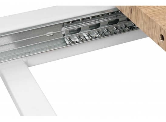 Стол на тумбе Санса 120(160)х80х76 дуб монтана / белая шагрень в Ростове-на-Дону