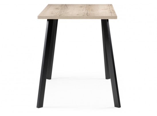 Стол Тринити Лофт 120х60х75 25 мм дуб делано светлый / черный матовый в Ростове-на-Дону