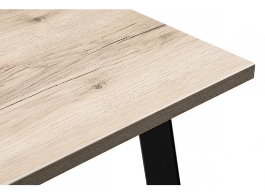 Стол Тринити Лофт 120х60х75 25 мм дуб делано светлый / черный матовый в Ростове-на-Дону