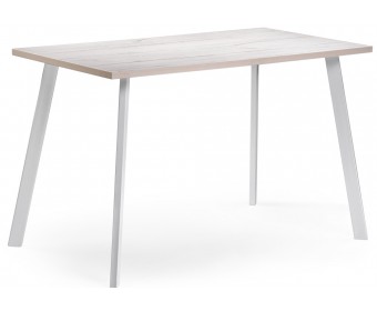 Стол Тринити Лофт 140x80x75 25 мм юта / белый матовый