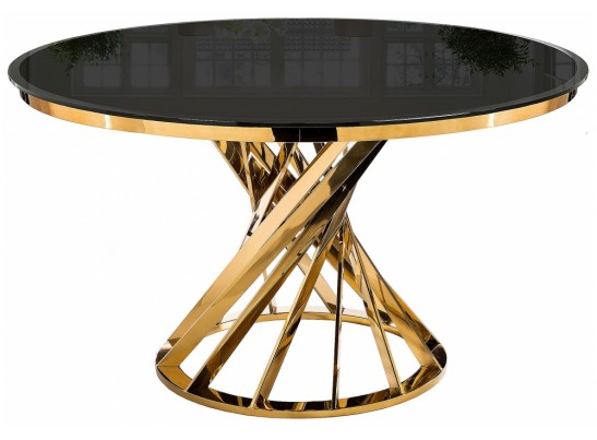 Стол Twist 130х74 gold / black в Ростове-на-Дону