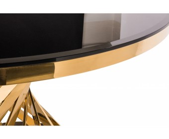Стол Twist 130х74 gold / black