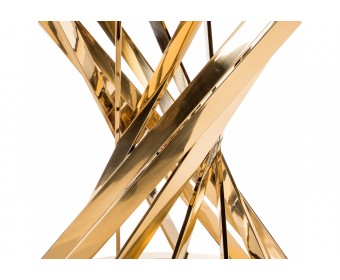 Стол Twist 130х74 gold / black