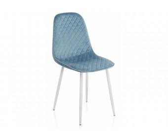 Стул на металлокаркасе Capri blue / white