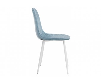Стул на металлокаркасе Capri blue / white