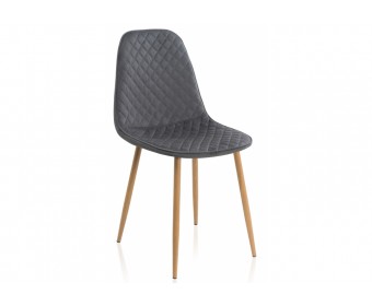 Стул на металлокаркасе Capri grey / wood