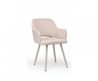 Стул на металлокаркасе Эолин латте (glory 10) / серый