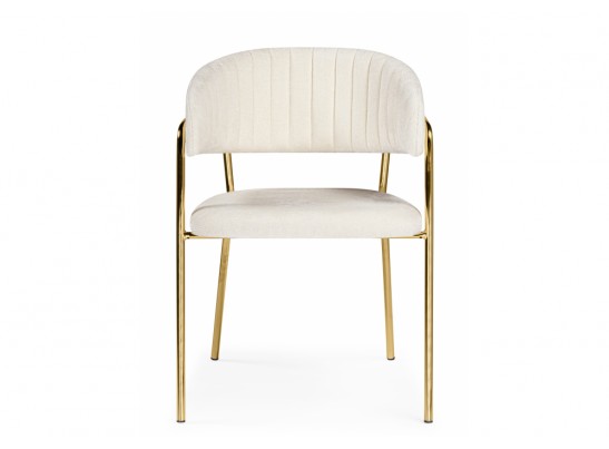 Стул на металлокаркасе Kamelia белый / ткань золотые ножки в Ростове-на-Дону