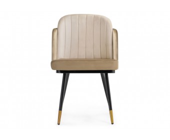 Стул на металлокаркасе Penelopa beige / light beige / black / gold