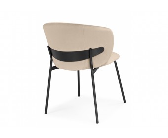 Стул на металлокаркасе Рикко темно-бежевый (H-07) / черный