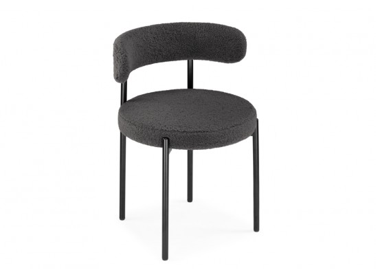 Стул на металлокаркасе Rudi dark gray / black в Ростове-на-Дону
