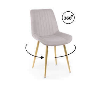 Стул на металлокаркасе Седа 360 латте (zd 290) / золотой