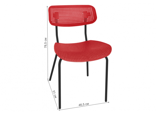 Стул на металлокаркасе SHT-S85М красный / черный муар в Ростове-на-Дону