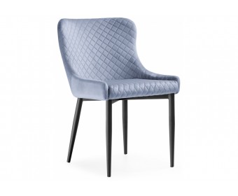 Стул на металлокаркасе Teo light blue / black