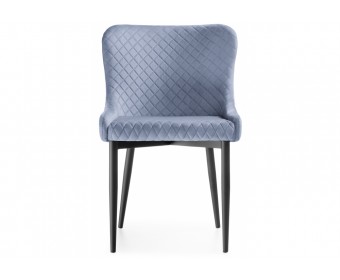 Стул на металлокаркасе Teo light blue / black