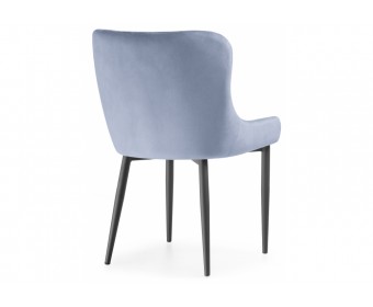 Стул на металлокаркасе Teo light blue / black