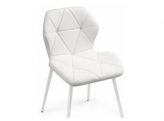 Стул на металлокаркасе Вальд экокожа белый / белый глянец в Ростове-на-Дону