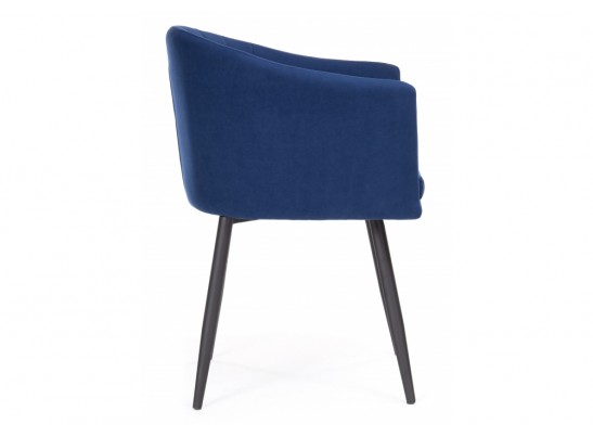 Стул на металлокаркасе Валета темно-синий / черный каркас в Ростове-на-Дону