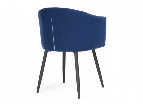 Стул на металлокаркасе Валета темно-синий / черный каркас в Ростове-на-Дону