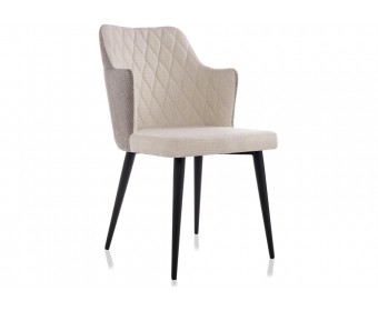 Стул Velen dark brown / beige fabric