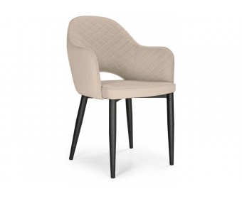 Стул на металлокаркасе Vener black / beige