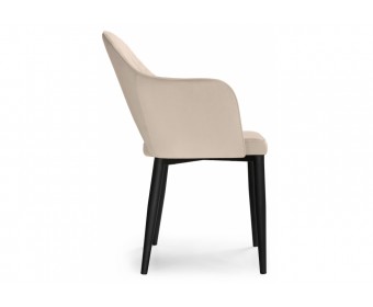 Стул на металлокаркасе Vener black / beige