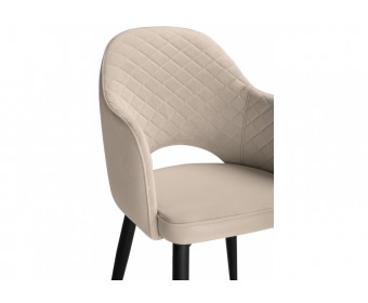 Стул на металлокаркасе Vener black / beige