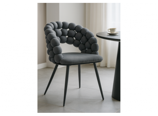 Стул на металлокаркасе Ball dark gray / black в Ростове-на-Дону