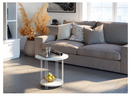 Кофейный столик SHT-CT32-1 бетон лофт / белый муар в Ростове-на-Дону