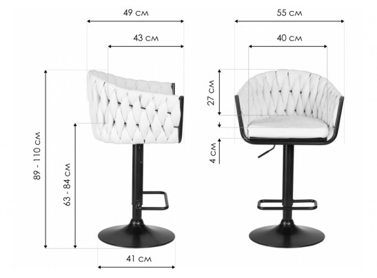 Барный стул Leon кремовая ткань LAR 275-33 в Ростове-на-Дону