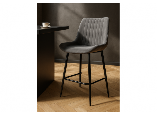 Полубарный стул Вейв темно-серый / черный в Ростове-на-Дону