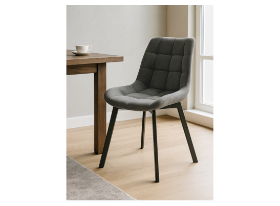 Стул на металлокаркасе Стронг вращающийся темно-серый велютто 32 / черный каркас в Ростове-на-Дону